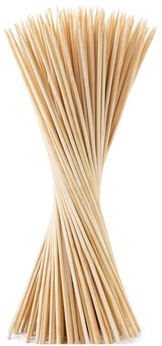 MC Pinchos para barbacoa de madera, 5000 unidades, palillos de bambú de 25 cm x 3 mm, ideales para aperitivos, barbacoas, frutas, palillos largos (5000)