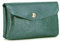 flora & co - Porte-Monnaie Et Cartes en Similicuir Irisé Brillant - Portefeuille Pochette Format Mi-Longue À Magnétique - Pratique Léger - Vert Foncé