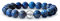 PURAJA Edelstein Armband aus echtem Naturstein: Lapislazuli | 8mm Kugelarmband mit 925 Sterling Silberperle