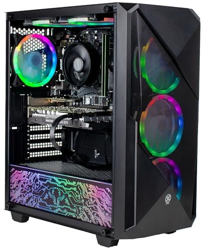 XUM Legend Prebuilt Gaming PC: AMD Ryzen 5 5500, Nvidia Geforce GTX 1050Ti 4GB, 16GB DDR4 RAM, 500GB NVMe SSD, 1TB HDD, 500W PSU 80+ Bronze, aRGB, WiFi 5, Windows 11 Home, Entry Level, Black Case