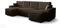 ALTDECOR Ecksofa in U-Form mit Schlaffunktion und Bettkasten Corner Sofa Bett Eckcouch Couch L-Form Schlafcouch Ausziehbar Wohnlandschaft Schlafsofa Cauchsofa - BALLARO U - 303x140x90cm Dunkelbraun