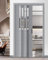 Porte Accordéon Interieur Portail Pliable Interne en PVC et Acrylique - Taille Personnalisée, Porte Accordéon pour Placard/Cuisine, Porte Coulissante de Porte de Garde-manger de Couloir avec Poignée(