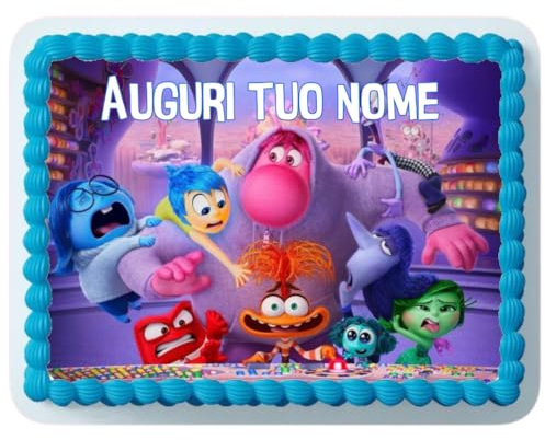 Cialda per Torta Inside Out 2 Personalizzabile in Ostia Gluten Free