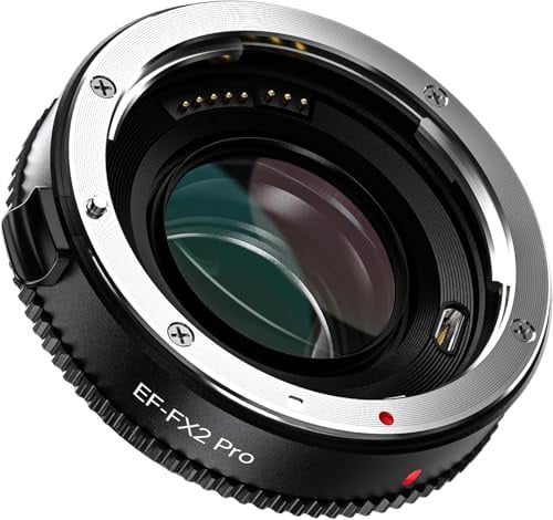 X-Mount Objektivadapter EF-FX2 Pro AF 0,71x Speed-Booster kompatibel für Canon EF Objektiv auf Fuji X-Mount Kamera X-T100 X-T20 X-T10 X-T3 X-A20 X-A10 X-A5 X-E3 X-E2 X-PRO2