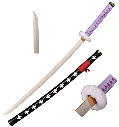 Eroberer Wooden Anime Cosplay Sword, Roronoa Zoro Samurai Sword, Anime Fan, Sky Feather Slash, Trafalgar Law Purple Knife
