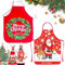 2 Piezas Delantal de Navidad Impermeable, Rojo para Adultos, para Fiesta Nochebuena Cocina Restaurante (A2)