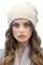 VIVISENCE Damen Beanie Mütze Winter Aus Warmem Wollgarn Klassische Herbst Wintermütze Gemütlich Mit Perfekter Passform DREI Falten Am Rücken Innenfutter Extra Komfort Modell 7085, Ecru,Einheitsgröße