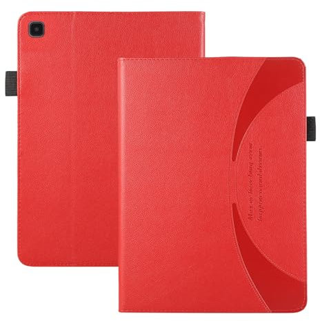 Generico DayQiQiPu Cover per Samsung Galaxy Tab S5e SM-T720/T725 10,5 Pollici Pelle PU Stile Aziendale per Tablet Folio Protettiva Custodia con Cavalletto per Slot per schede Caso,Rosso