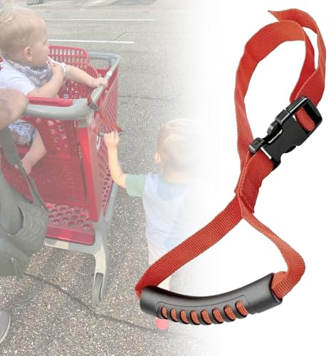 Baby Kinderwagen Sicherheit Handgelenk Strap mit Anti-Lost verstellbare Handgelenk Leine für Kinderwagen, Wagons, Einkaufswagen und Reisen (rot)