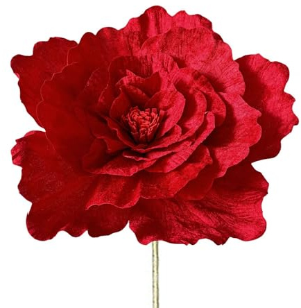 RXMORI Fiori di Rosa Gigante Fiori Artificiali Peonia di Velluto Fiore Finto, Decorazione di Rosa Artificiale per Matrimonio Compleanno Festa di Natale Banchetto Sfondo Vetrina