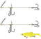 2 Stück Stinger Haken Mit Vorfach System, Screw In Hecht Systeme Für Gummifische, Mit Jigkopf, Shallow Rig Hecht Stinger Systeme, Für Köder Der Größen S, M, L (L)