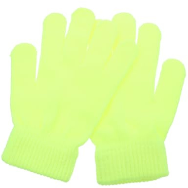 AKOOSY 4 Paires Gants Tricotés Fluorescents Multifonctions pour Équitation et Randonnée Hivernale Chauds et Légers Lot