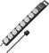 Brennenstuhl Multiprise 8 Voies Super-Solid-Line (rallonge avec Bouton fusible de sécurité, câble de 2,5 m, Prises à 90°) Noir/Gris