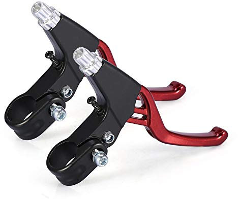 Alomejor 1 Paar Bremskupplungshebel Aluminiumlegierung Radfahren Bremspegel Griffe für Straße Mountainbike(Rot)