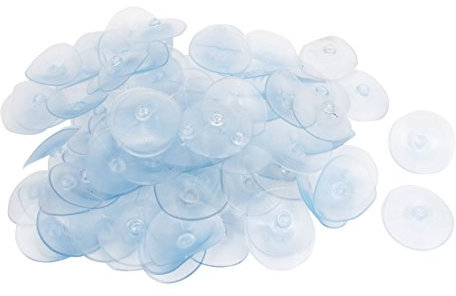 Aexit Ventouses en caoutchouc transparent en verre de 50 mm de diamètre, 100 tasses JU846365S352537Q