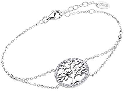 LOTUS Silver Pulsera del árbol de la vida LP1746-2/1 con circonitas de plata 925 JLP1746-2-1
