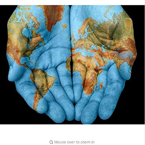 TWYYDP Puzzel Für Erwachsene Holzpuzzle Weltkarte Auf Der Handfläche Kind Oder Einen Freund