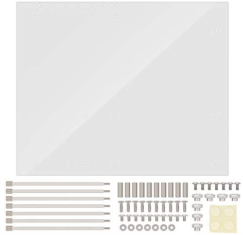 Wendry Unterstützung für ATX Computer Motherboard, Acrylrahmen für ATX Motherbard, Open Frame Clear Acryl Overlock Computergehäuse DIY Base