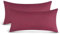 leevitex Jersey Kissenbezug 40 x 80 cm | 2er Set | 100% Baumwolle | 170 g/m² | Öko-Tex | Weinrot/Bordeaux