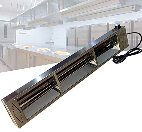 ZDM Commercial Food Warmer, Electric Food Heating Lamp, Infrared Heating, Stainless Steel, Silver, 700W, 220V, 30-85°C