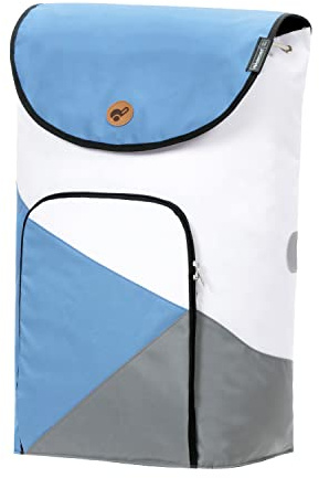 Andersen Einkaufstrolley Ersatztasche - 47 Liter - Fronttasche | extra Innenfach - wasserabweisend - Reflektoren - faltbar - Ester blau