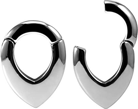 KOOBODY Ohrbügel Gewichte für gestreckte Ohrläppchen Edelstahl magnetische Ohrmessgeräte 2 g (6 mm) Ohrstöpsel Tunnel Piercing Schmuckset