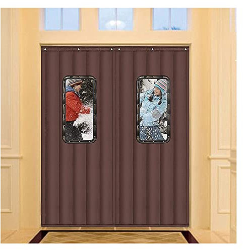 SYFXZZDS Épaissir Rideau Porte Coton l'hiver Isolation Thermique Chaleureuse Coupe Vent Rideaux Porte pour Garage, Patio, Industriel (Size : 130x280cm/51.18x110.24in)