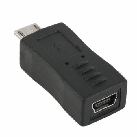 Mr. Gadget's Solutions Mini USB Female to Micro USB 5pin Male - Mini usb Input to Microusb Male Output Convertar Adapter Colour-Black