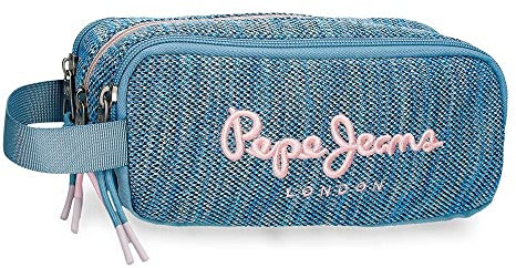 Pepe Jeans Lena kleine blaue Umhängetasche 18x15x5 cm Polyester