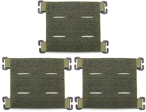 MiOYOOW 3 STÜCKE Molle Patch Panel Taktische Patches Molle Befestigung mit Schneidschlaufe für Outdoor Rucksack Taktische Weste