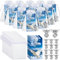 Inbagi 100 Sets Gedenkengel Pins Großpackung Beerdigungsgeschenke inklusive 100 Engel-Anstecknadeln, 100 Friedenstauben-Gedichtkarten, 100 Organza-Beutel, Gedenkgeschenk, Ansteckgeschenk für Gäste,