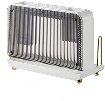 LANMOU Porte Couteaux de Cuisine, Porte-couteau en plastique Bloc Couteau Universel 4 en 1 Stable Support de Couteaux de Cuisine Amovible Professionnels pour Bloc de Couteaux de Cuisine (Blanc)