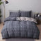 SAPHREAS Bettwäsche 200 x 220 3teilig Bettbezug - Bettwäsche-Sets 200 x 220 cm mit 2 Kissenbezüge 80x80cm,Jungen Grau Kariertes Bettwäsche Set aus Bio-Baumwolle?mit Reißverschluss