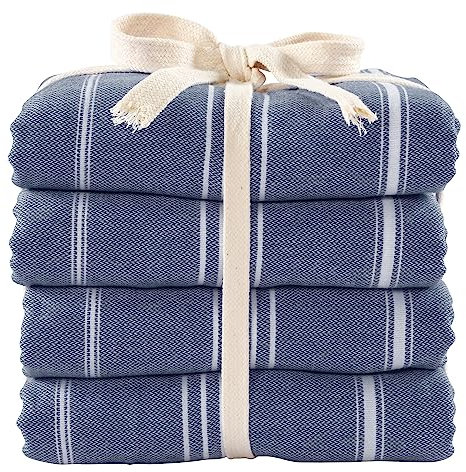 Cacala Leichtes und dünnes türkisches Strandtuch, 100% Baumwolle, sandfrei und schnell trocknend, perfekt als extra großes Reisehandtuch, Strandzubehör, oder Geschenk für Strandliebhaber, 37 x 70 cm