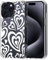 MOSNOVO Case for iPhone 15 Pro Max, [Buffertech 6.6ft Military-Grade Drop Protection] [Anti Peel Off Tech] Clear TPU Bumper Phone Case Cover Design - Twist Heart