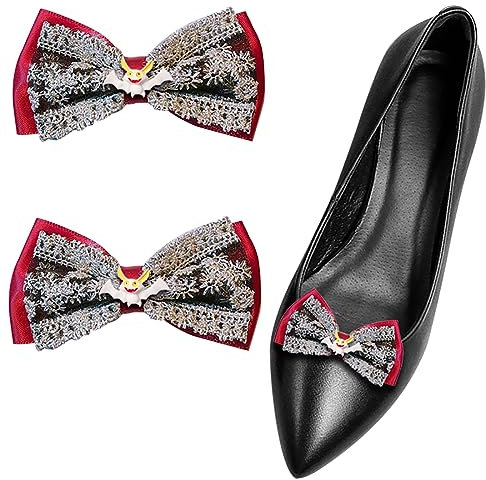 1 Paar 3D Fledermaus Bogen Schuh Clips Lustige Halloween Schuh Zubehör Abnehmbare Pumps Schuh Schnalle für Schuhe Tasche Hut DIY Decor, Baumwolle, Kein Edelstein