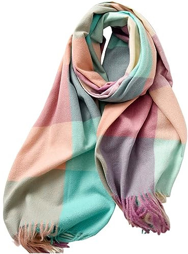 TUQIDEWU Dreieckstuch Stola Schal mit Kaschmir und Wolle für Damen Mädchen Kinder - Hochwertiges Cashmere Halstuch im Wild Mind Leo Muster - Damenschal perfekt für Frühjahr Sommer Herbst WinterA007