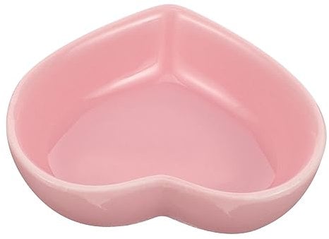 DOITOOL Small Pet Feeder Bowl Heart Shape Ceramic Non-slip Washable for Hamsters Chinchillas and Other Small Animals