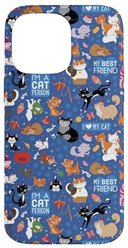Disney Cats I Love My Cat Blue Case for iPhone 14 Pro Max