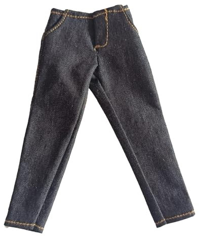 Baoblaze Miniatur-Kleidung im Maßstab 1:12, Puppenkleidung, modisches lässiges Mini-Hosen-Outfit für 6-Zoll-Puppenmodell, Puppenkleidung, Schwarz