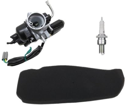17,5mm Vergaser + Luftfilter + Zündkerze B9ES Set passend für Piaggio Sfera NSL 50 80 – Vergaserkit mit E-Choke & Zündkerze B9ES