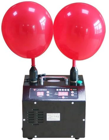 Inflador de Globos eléctrico, B322 V5.0 Bomba de Aire eléctrica for Globos de Doble Boquilla, Bomba sopladora de Globos de 1400 W con Temporizador y Contador Digital, función de Memoria