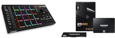 Akai Professional MPC Studio - MIDI Controller Beat Maker with 16 velocity sensitive RGB pads & Samsung SSD 870 EVO, 1 TB, Form Factor 2.5 and rdquo;, Intelligent Turbo Write, Magician 6 Software