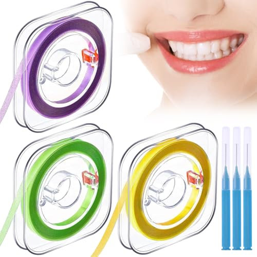 3 Volumi di Carta Vetrata per Denti Interdentali Carta Vetrata per Lucidatura Strisce Sbiancanti e Lucidatura Dentale Utilizzato per Il Digrignamento Interdentale e La Pulizia Dei Denti