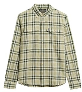 Superdry Herren The Merchant Store – Karohemd aus Leinen