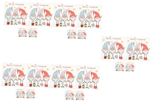 VILLCASE 5 Sätze Weihnachts-wärmeübertragungsmalerei Packetbandrollen Dekoration Weihnachten Aufkleber Weihnachtssymbol-patches Abziehbilder Aufbügeln Diy Gnome Kleidung 4 Stück * 5
