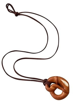 Realistischer Brot-Schmuck, handgefertigt, Brezel, stabiler Bagel-Anhänger, tragbares Accessoire für Mode-Enthusiasten