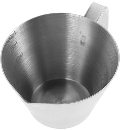 Alipis Taza Medidora Medición De Cucharas Escala Tazones De Vidrio Para Mezclar Colador Vasos Medidores Magnéticos Tazas De Café Expreso De Metal Balanza De Cocina Silver Acero Inoxidable