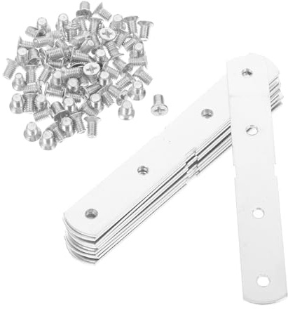 MAGICLULU 10pcs Sturdy Metal Mounting Plates Corner Connectors Decorative Corner Brackets Brackets for Wood Mending Plates