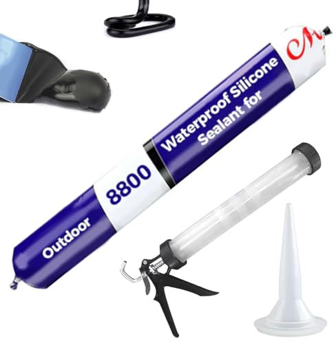 Joint Silicone Professionnel – Imperméable Et Résistant Aux Intempéries, Mastic Silicone, Mastic Silicone Étanche, Mastic Silicone Multi-usages Pour Fenêtres Et Portes (Beige - Extérieur,outil)